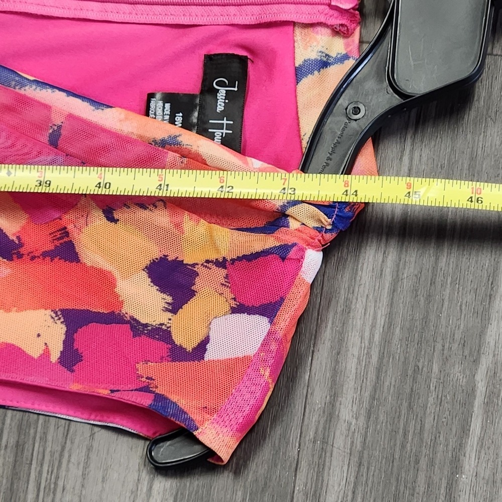 Jessica Howard Floral Surplice Neck Midi Pink Dress Womens Size 18W NWT - Picture 9 of 9